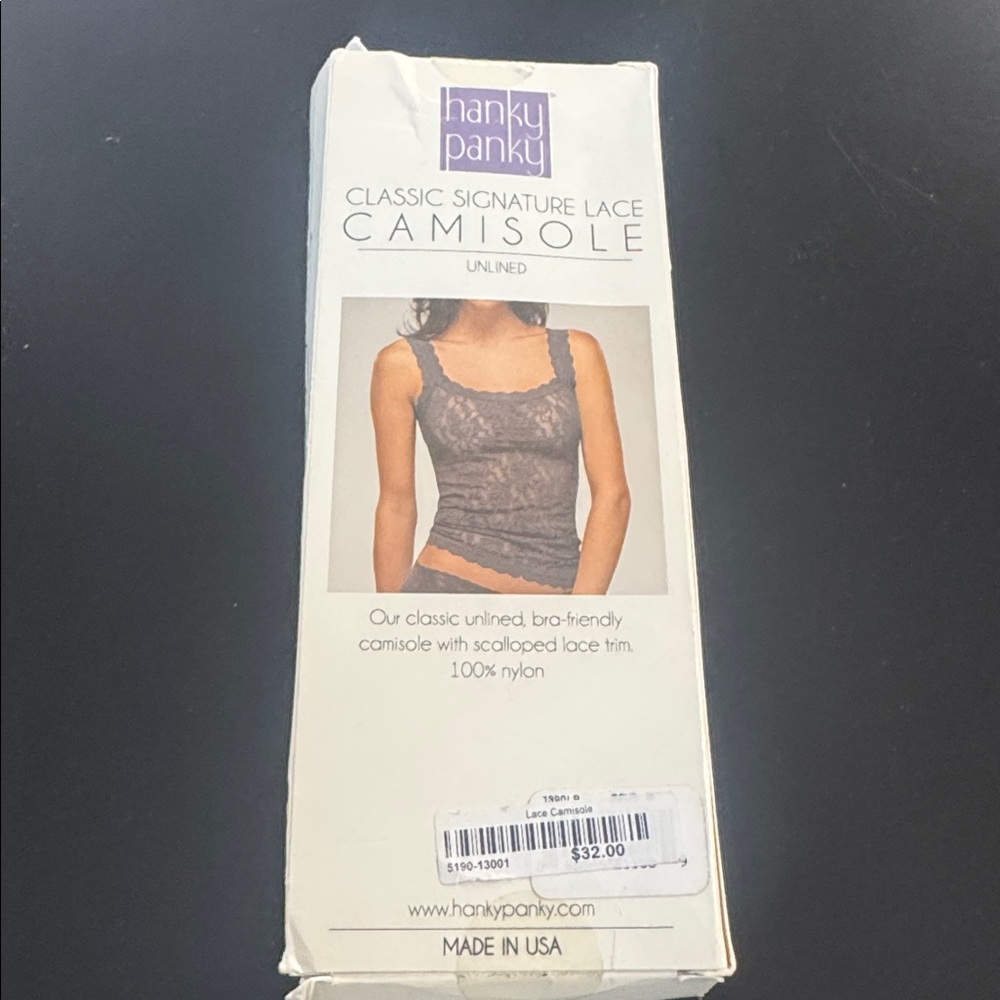 New Hanky Panky Classic Signature Lace Camisole Size Medium Unlined Purple Lace - Picture 8 of 8